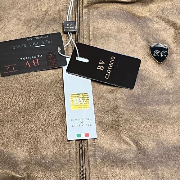 Men’s BV CLOTHING SUEDE tan leather M Jacket. - Picture 8 of 9